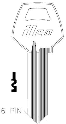 [A1001C1] Ilco A1001C1 Corbin Key Blank CO98
