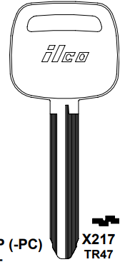[X217 TR47] Ilco X217 Toyota Key Blank TR47 