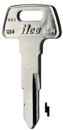 [X84] Ilco X84 Key Blank HD74