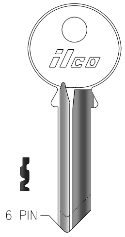 [998GA] Ilco 998GA Key Blank Y78