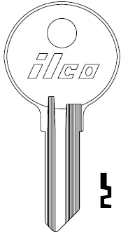 [1069] Ilco 1069 National Key Blank RO1