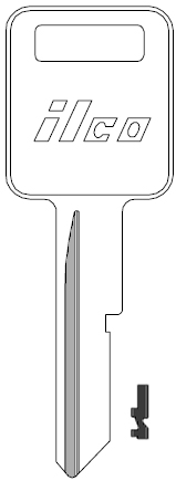 [P1098C] Ilco P1098C GMC Key Blank B50