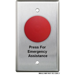 [CM-450R/12] Camden Mushroom Button With Press For Emergency Assistance In Black