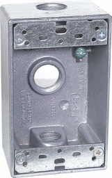 [CM-34AL] Single Gang Surface Mounting Box, Aluminum