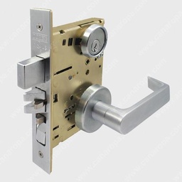 [DM50L-SS26D] Dorex Dm Series Heavy-Duty Mortise Lock, Entrance, Stanford, Sectional, Field Reversible