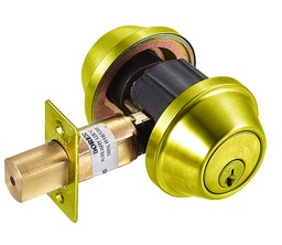 [TLA60C3] Dorex TLA60 Double Cylinder Brass Deadbolt w/ Schlage "C" Keyway