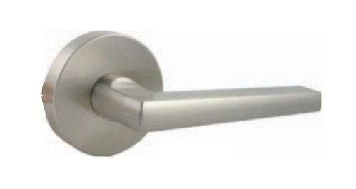 [10042LT26M] Tecnica Design Privacy Lever Linea W/ Round Rose Bright Chrome 4/way Latch