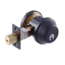 [TLA51C19] Dorex TLA51 Single Cylinder Black Deadbolt w/ Schlage Keyway