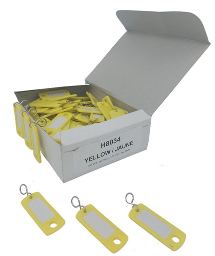 [H8034] 100/Pk Keytag w/ Split Ring