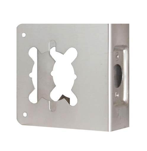 [81-S-2-CW] Don-jo 81-S -2-CW Wrap Around Lockset - 1-3/4 x 2-3/4 x 4" Stainless Steel