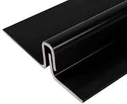 [SP2304-95] Interlock Astragal Steel Powder Coated Black 2-3/8W (For Outswing Doors) X 95In High X 1.75In Throat