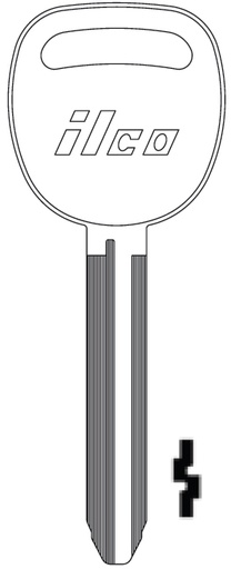 [B108-PH] Ilco P1114-P GMC Blank Plastic Head B108-PH