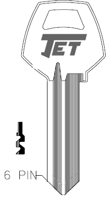 [59D2-6-NS] Jet A1012-59D2 Corbin Key Blank  