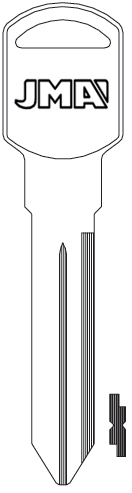 [GM-30 (B89-NP)] JMA P1107 GMC Key Blank B89