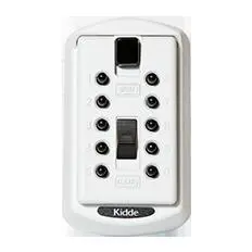 [001370C] Slimline Vault - Push Button - Retail Pkg - White