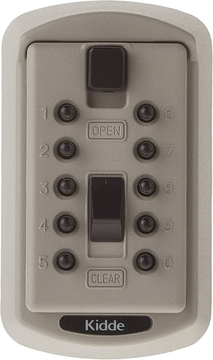 [001371C] Slimline Vault - Push Button - Retail Pkg - Clay