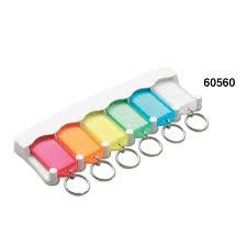 [60560] Lucky Line 60560 6 Key Tag Rack - White