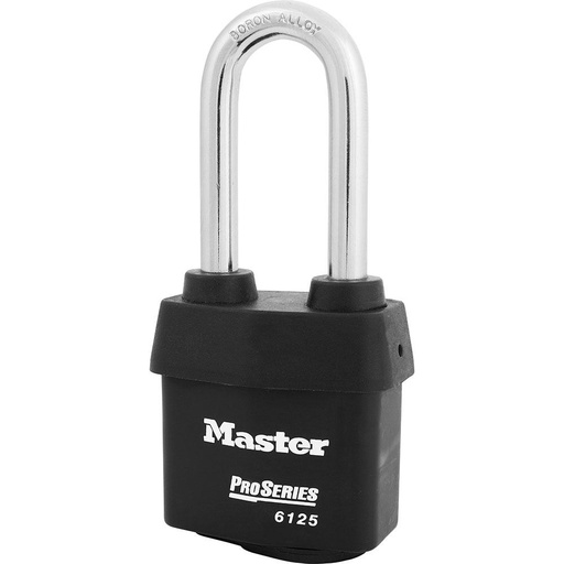 [6125KALJ 12G539] Master Lock 6125KALJ 2-3/8" (60mm) Wide ProSeries® Weather Tough® Laminated Steel Rekeyable Pin Tumbler Padlock with 2-1/2" (64mm) Shackle, Keyed Alike w/ 12G539 Keyway