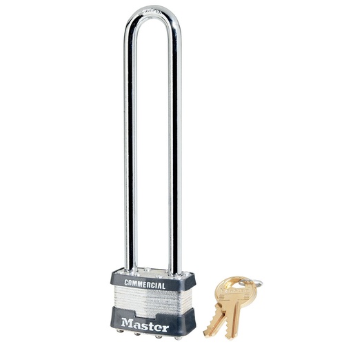 [21KZLN W1] Master Lock 21KZLN 1-3/4" (44mm) Wide Laminated Steel Rekeyable Pin Tumbler Padlock 5-3/4" (15cm) Shackle, (Zero Bitted) w/ W1 Keyway 