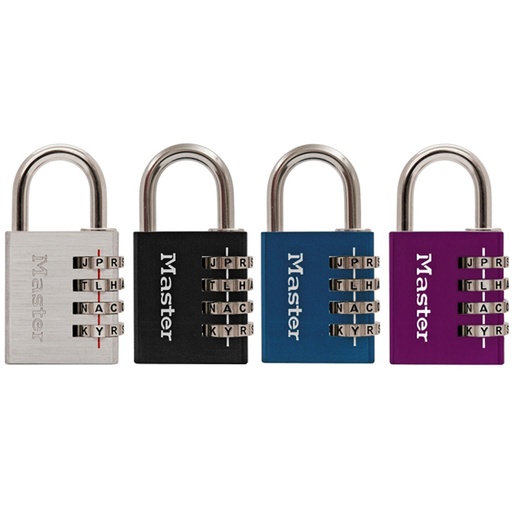 [643DASTWD] Master Lock 643DASTWD 1-9/16" (40mm) Wide Set Your Own WORD Combination Padlock; Assorted Colors