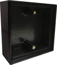 [CM-43CBL] Camden Surface Box, Standard Depth, provision for wireless. Double wall, black polymer (ABS). Flame/Impact resistant, 4-1/2"W x 4-1/2"H x 2"D.