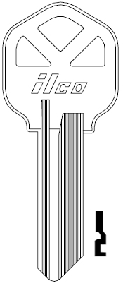 [KW1-BR-50] Ilco KW1-BR-50 Kwikset Key Blank 1176
